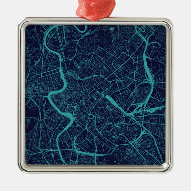 Karta av Rome Julgransprydnad Metall (Framsidan)