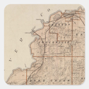 Karta av Scott County, Minnesota Fyrkantigt Klistermärke