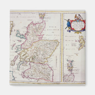 Karta av Skottland, c.1700 Magnet