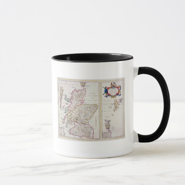 Karta av Skottland, c.1700 Mugg (Höger)
