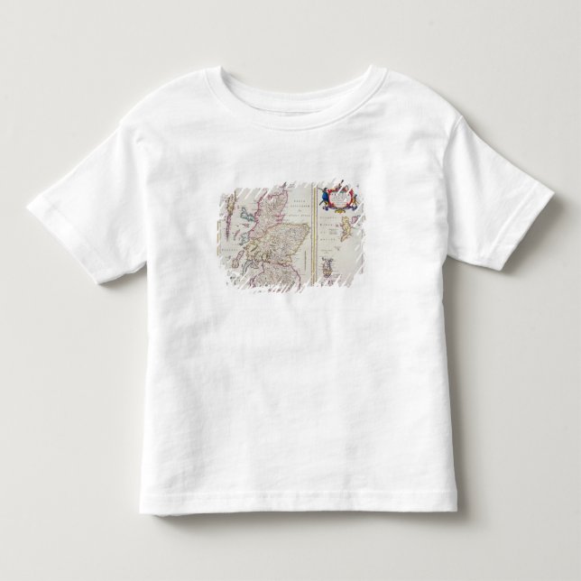 Karta av Skottland, c.1700 Tee (Framsida)