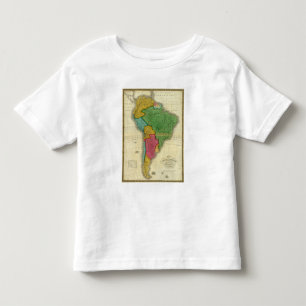 Karta av South America 3 T Shirt