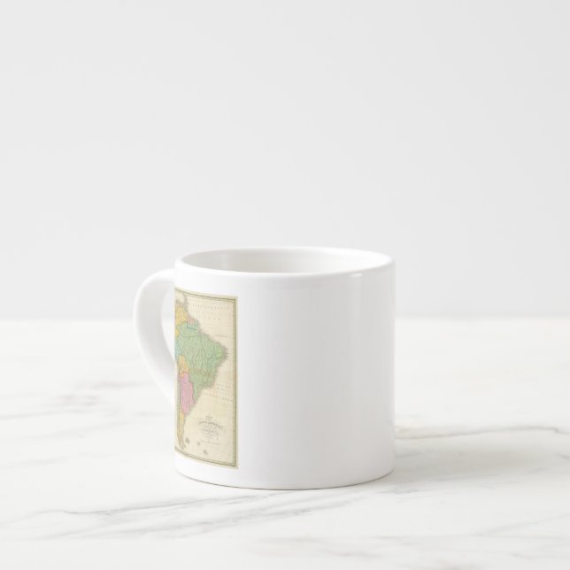 Karta av South America 4 Espressomugg (Framsida vänster)