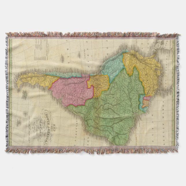 Karta av South America 4 Mysfilt (Framsidan)