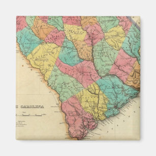 Karta av South Carolina Magnet