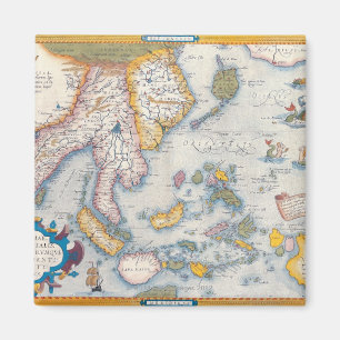 Karta av South East Asia 2 Magnet