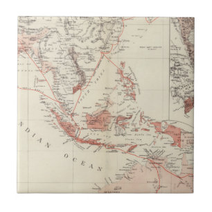 Karta av South East Asia & norr Australien Kakelplatta