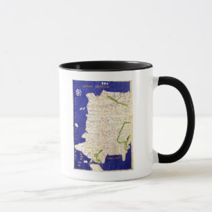 Karta av Spanien och Portugal, från 'Geographia Mugg