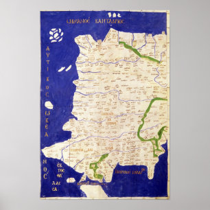Karta av Spanien och Portugal, från 'Geographia Poster