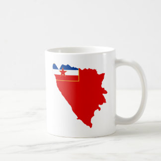 Karta av SR Bosnien och Hercegovina 1945 Kaffemugg