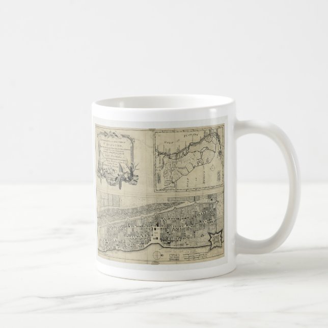 Karta av St Augustine Florida (1764) Kaffemugg (Höger)