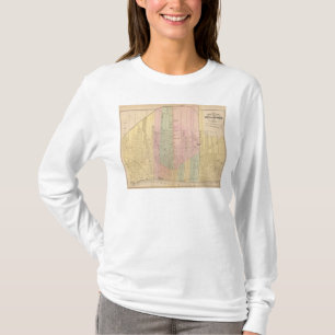 Karta av staden av Detroit T-shirt