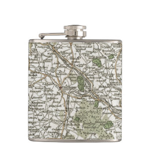 KARTA AV STAFFORDSHIRE, 1793 FICKPLUNTA