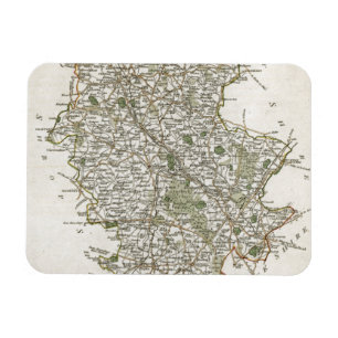KARTA AV STAFFORDSHIRE, 1793 MAGNET