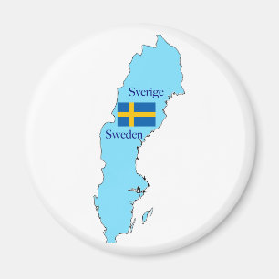 Karta av sverigemagneten magnet