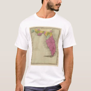 Karta av territoriet av Florida T Shirt