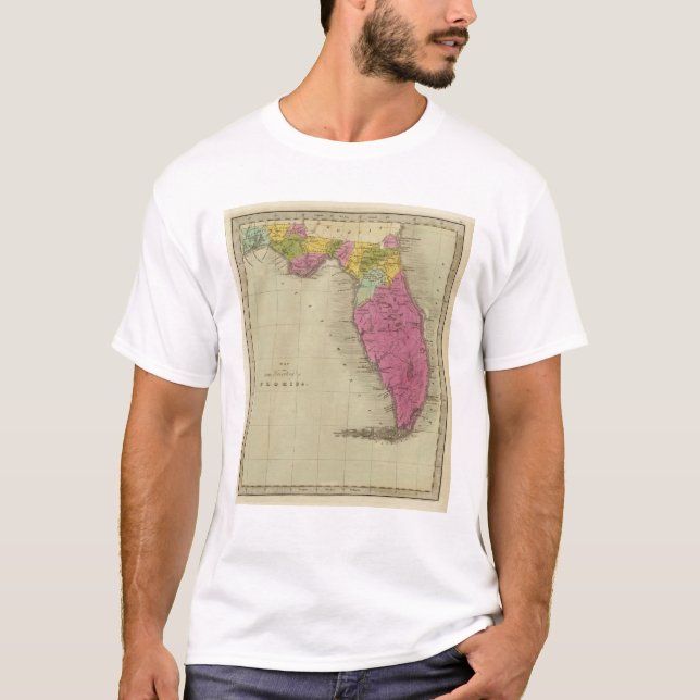 Karta av territoriet av Florida T Shirt (Framsida)