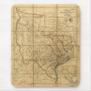 Karta av Texas av John Arrowsmith (1841) Musmatta