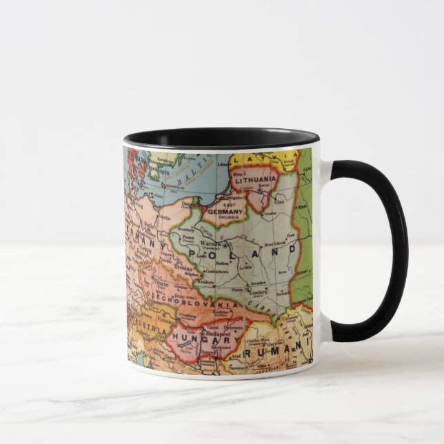 Karta av tidiga Europa Mugg (Höger)