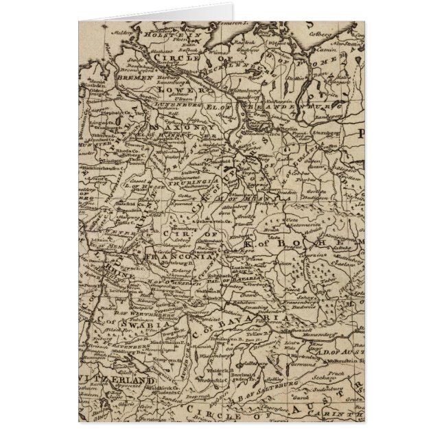 Karta av Tysklandare Hälsningskort (Framsidan)