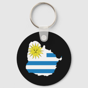 Karta av Uruguay Nyckelring
