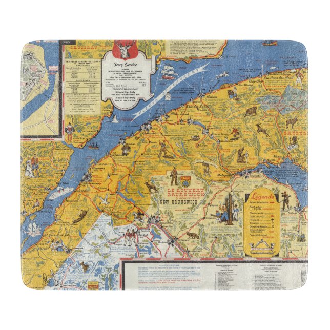 Karta av Vacanes, Quebec, Gaspesie (Kanada) (Framsidan)