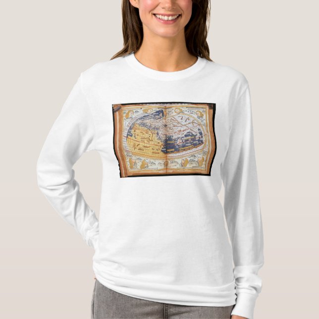 Karta av världen, 1486 t-shirt (Framsida)