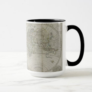 Karta av världen 1736 mugg