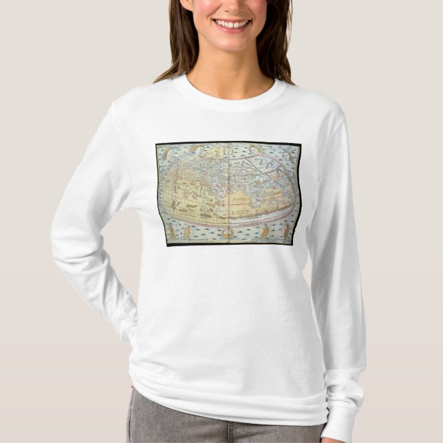 Karta av världen 2 t shirt (Framsida)