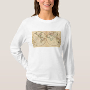 Karta av världen 3 t-shirt