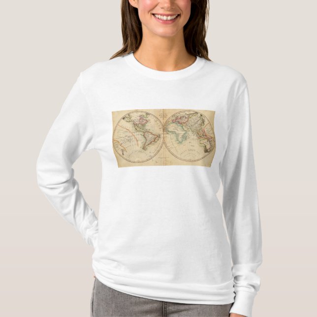 Karta av världen 3 t-shirt (Framsida)