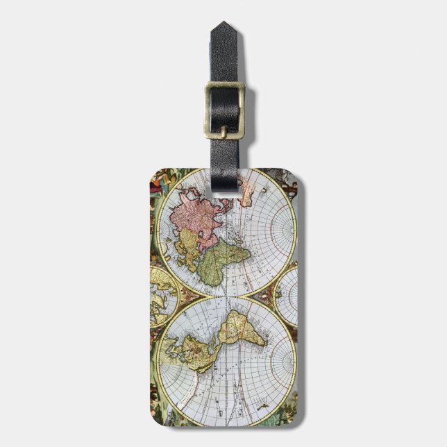 Karta av världen bagagebricka (Vertikal Framsida)