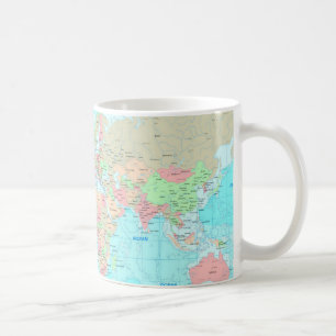 Karta av världen kaffemugg
