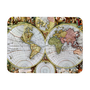 Karta av världen magnet