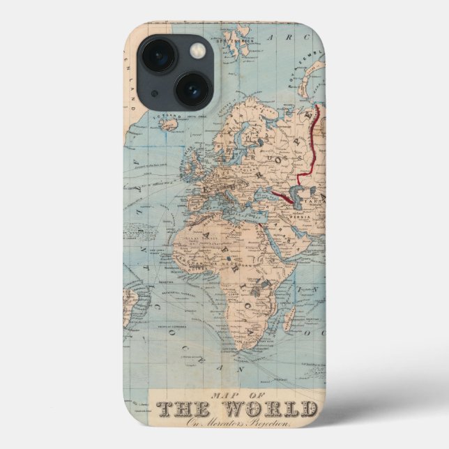 Karta av världen på Mercators projektion (Baksida)