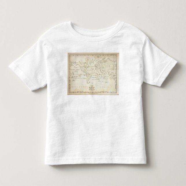 Karta av världen t-shirt (Framsida)
