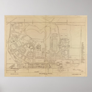 Karta av världens mässa 1904 i St Louis, Missour Poster