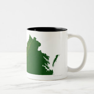 Karta av Virginia Två-Tonad Mugg