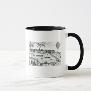 Karta av Warsaw, från "Civitates Orbis Terrarum" Mugg
