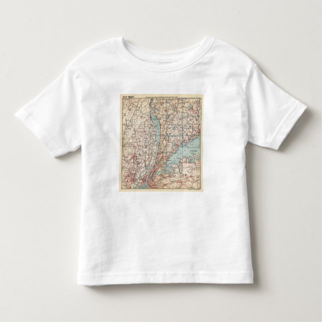 Karta av Westchester County, New York T-shirt (Framsida)