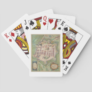 Karta av Zamosc, från "Civitates Orbis Terrarum" Casinokort