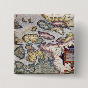 Karta av Zeeland, c.1560 Knapp