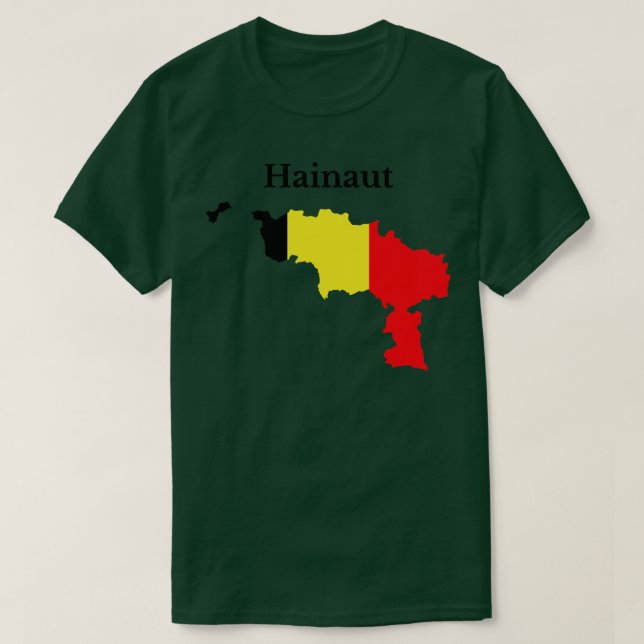 Karta Belgien, provinsen Hainaut T Shirt (Design framsida)