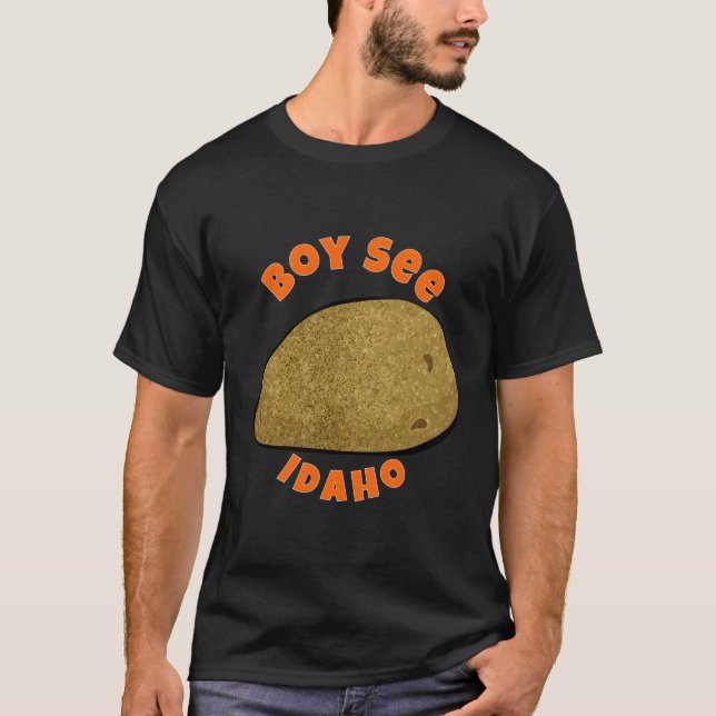 Karta Boise Idaho Home State of Idaho Boy See Idah T Shirt (Framsida)