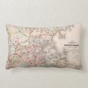 Karta: Boston 1883 Lumbarkudde