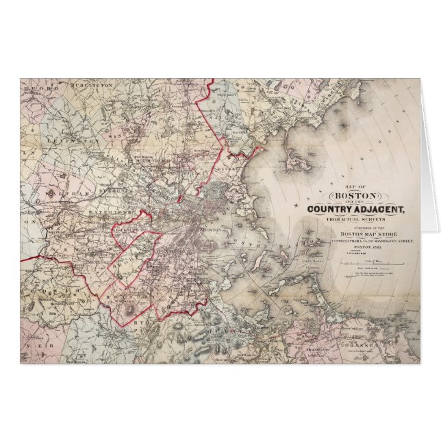 Karta: Boston 1883 OBS Kort (Framsidan Horizontal)