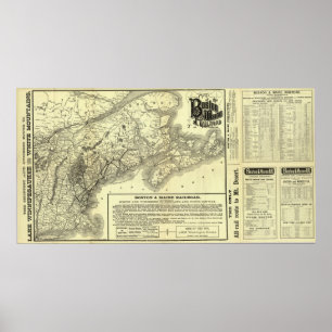 Karta Boston och Maine Railroad 2 Poster