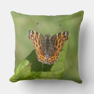 Karta Butterfly vid Löv Dekorativ kudde