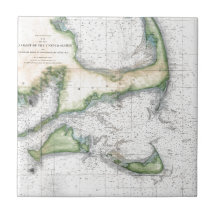 Karta Cape Cod, Nantucket, Martha's Vineyard