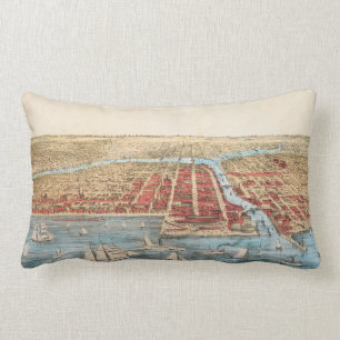 KARTA: CHICAGO c1857 Lumbarkudde